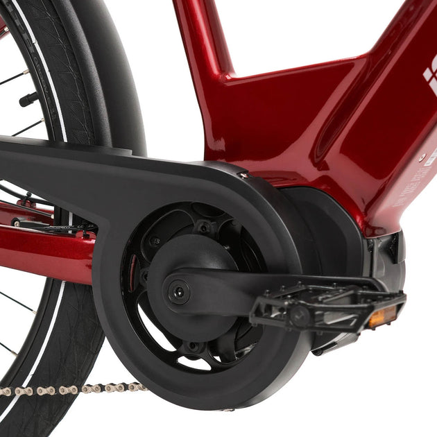 Tebco iGo Rosemont Mid Drive Burgundy – South Coast Electric Bikes